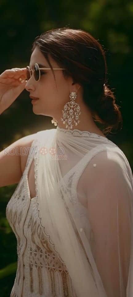 Stunning Keerthy Suresh in a White Chikankari Sharara Set Photos 04