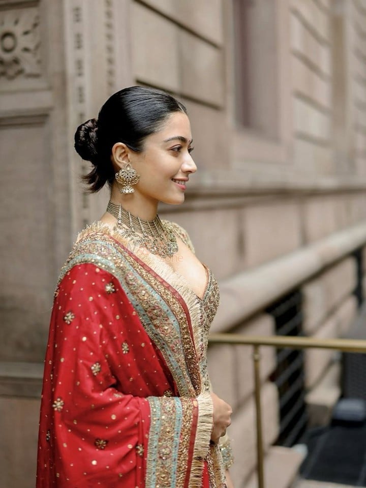 Stunning Rashmika Mandanna in a Ritu Kumar Anarkali Suit Pictures 01