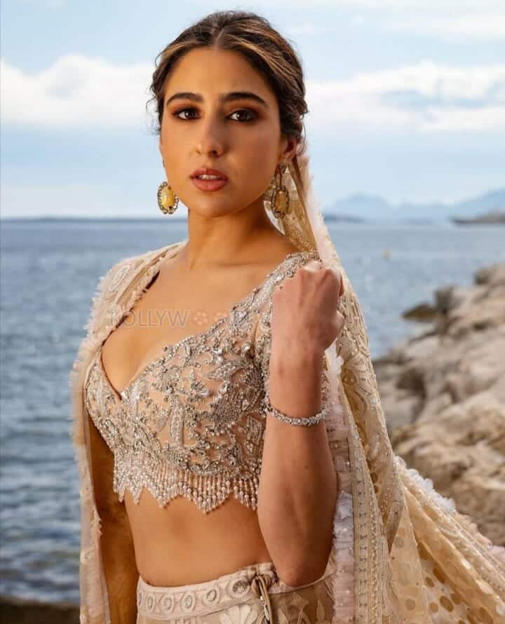 Stunning Sara Ali Khan in Cannes wearing a Lehenga Photos 01