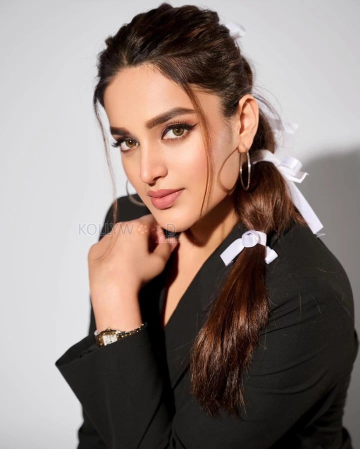 Stylish Niddhi Agerwal in a Black Blazer Pictures 02