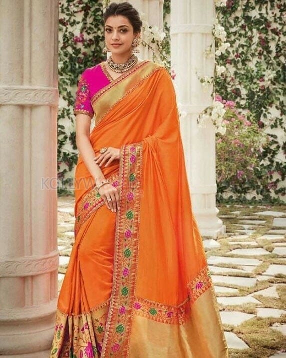 Tamil Actress Kajal Agarwal Saree Photoshoot Photos