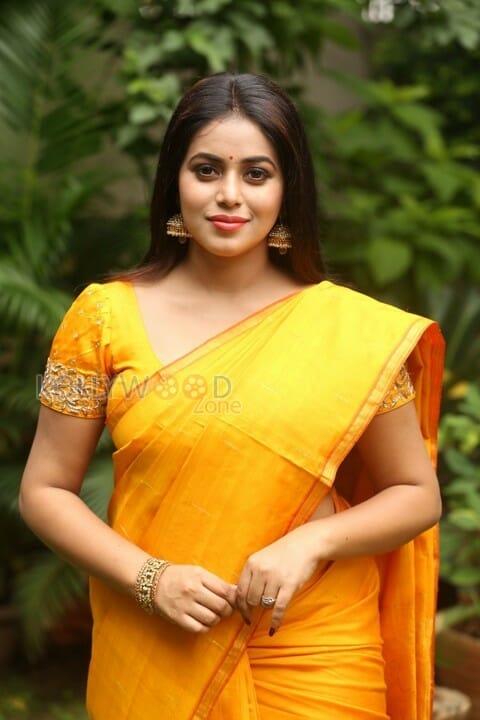 Tamil Actress Poorna Saree Photos