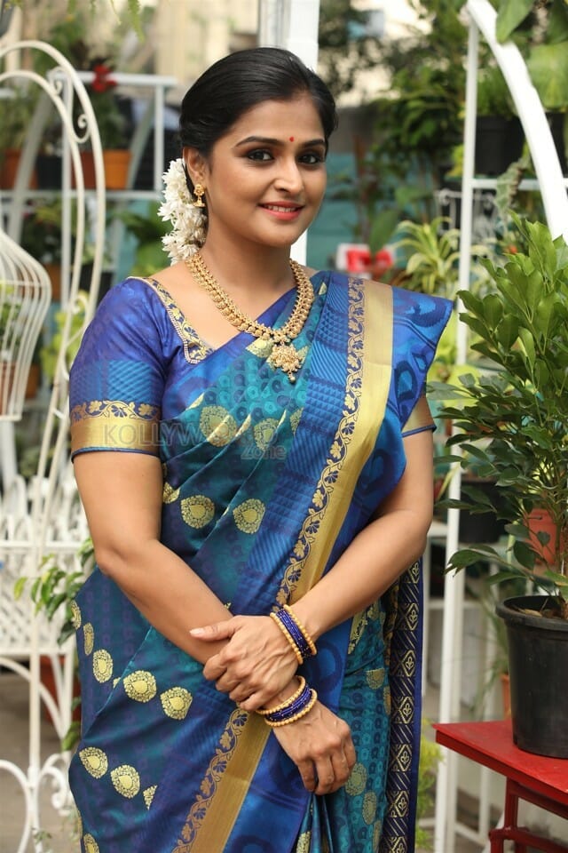 Tamilarasan Movie Heroine Ramya Nambeesan Traditional Saree Photos