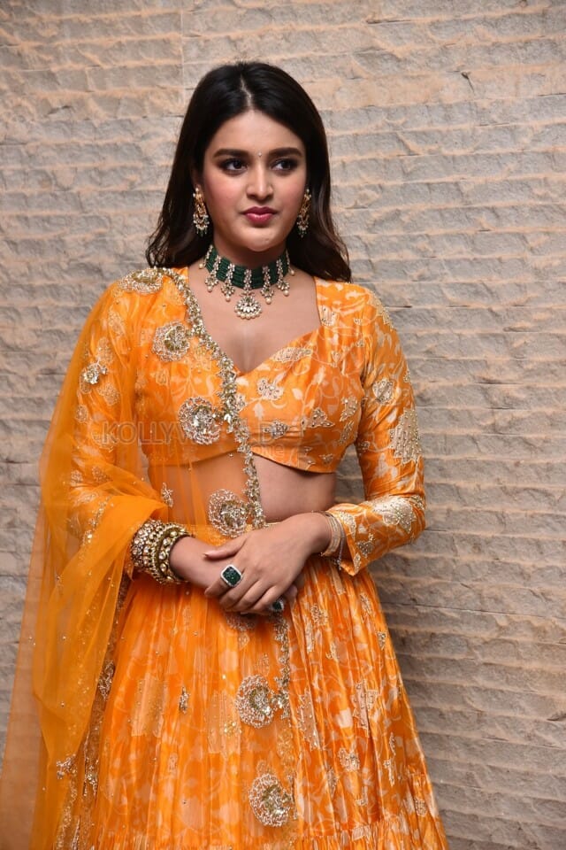 Telugu Heroine Nidhhi Agerwal Orange Photoshoot Pictures 11