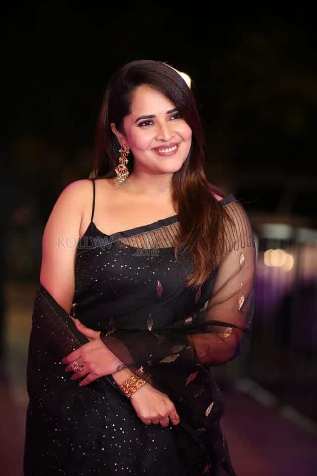 Actress Anasuya Bharadwaj at Pedha Kapu 1 Movie Pre Release Event Glam Photos 05