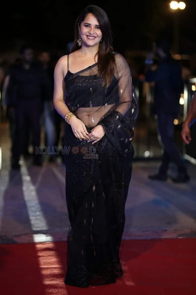 Actress Anasuya Bharadwaj at Pedha Kapu 1 Movie Pre Release Event Glam Photos 07
