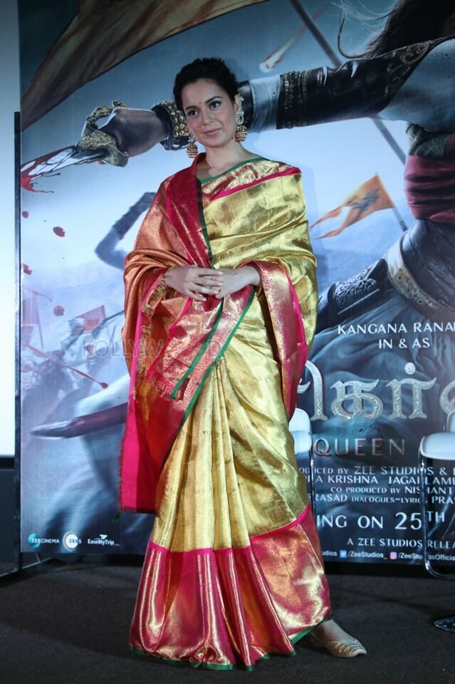 Actress Kangana Ranaut At Manikarnika Movie Trailer Launch Pictures