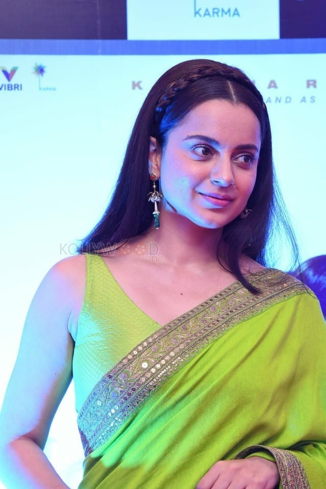 Actress Kangana Ranaut at Thalaivi Movie Pre Release Event Photos 04
