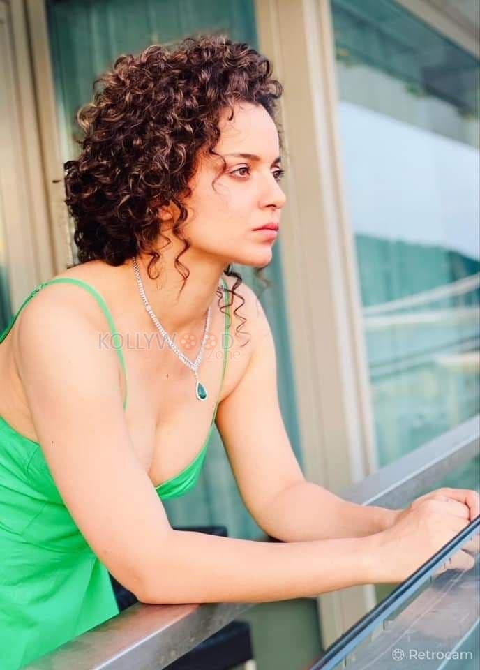 Actress Kangana Ranaut in Green Dress Photoshoot Stills