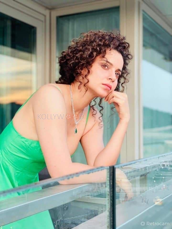 Actress Kangana Ranaut in Green Dress Photoshoot Stills