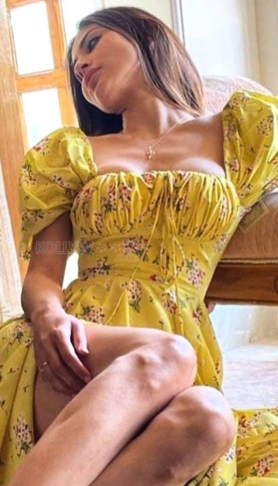 Actress Mouni Roy Sexy Yellow Dress Photoshoot Stills