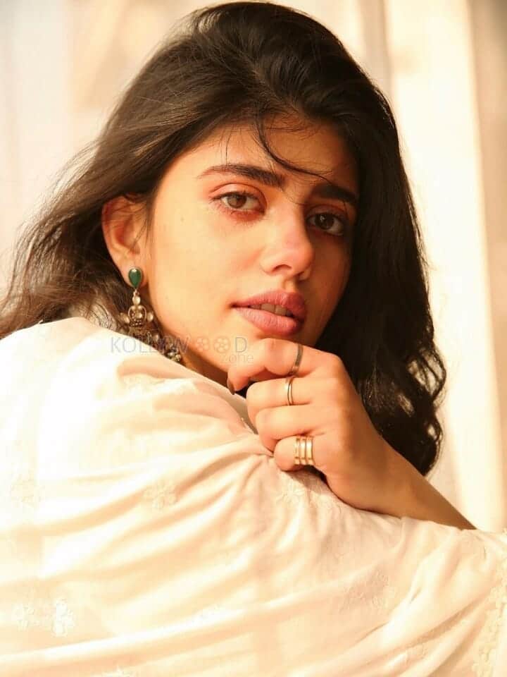 Cute Sanjana Sanghi in White Closeup Photos 02