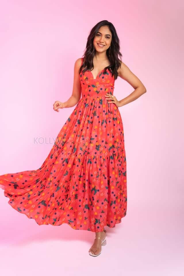 Dazzling Ritu Varma in Red Gown Photoshoot Stills 04