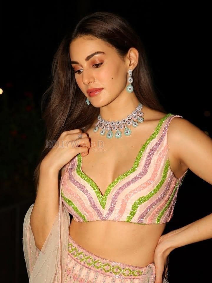 Festive Beauty Amyra Dastur in a Pink Lily Lehenga 02