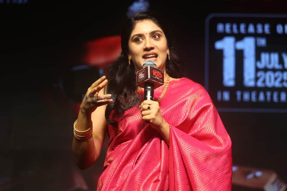 Actress Dhanya Balakrishna at The 100 Movie Pre Release Event Photos 08