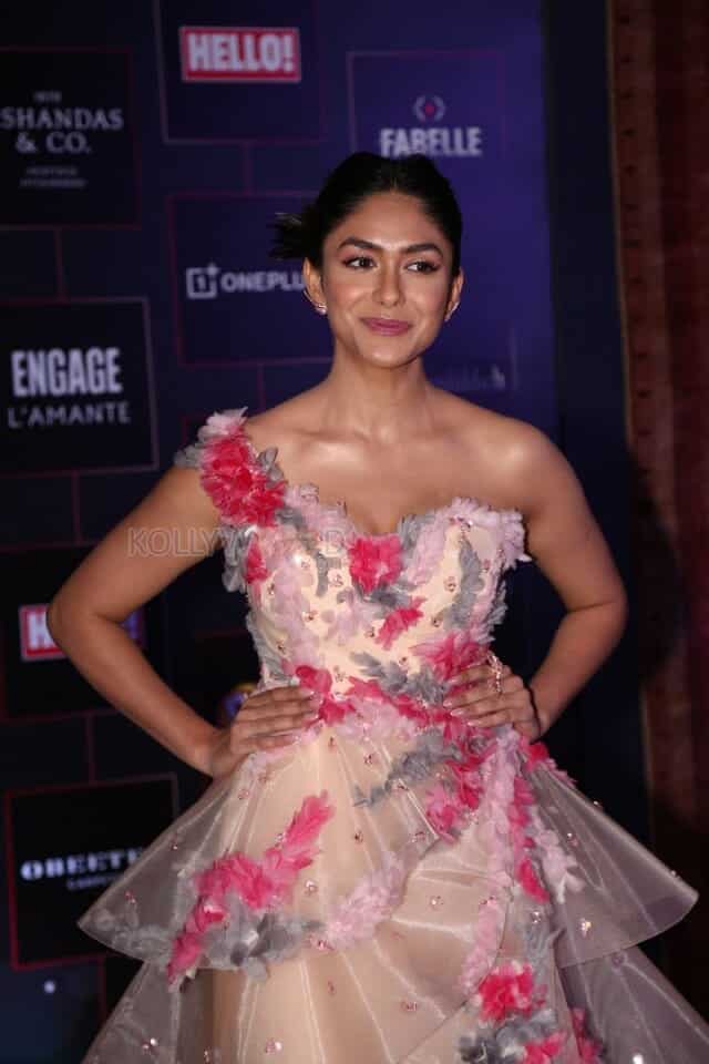 Actress Mrunal Thakur at Hello Hall of Fame Awards South 2023 Pictures 01