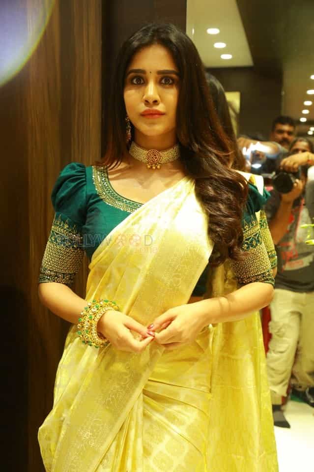 Actress Nabha Natesh Launches Sri Kanchi Alankar Silks At Saroornagar Photos