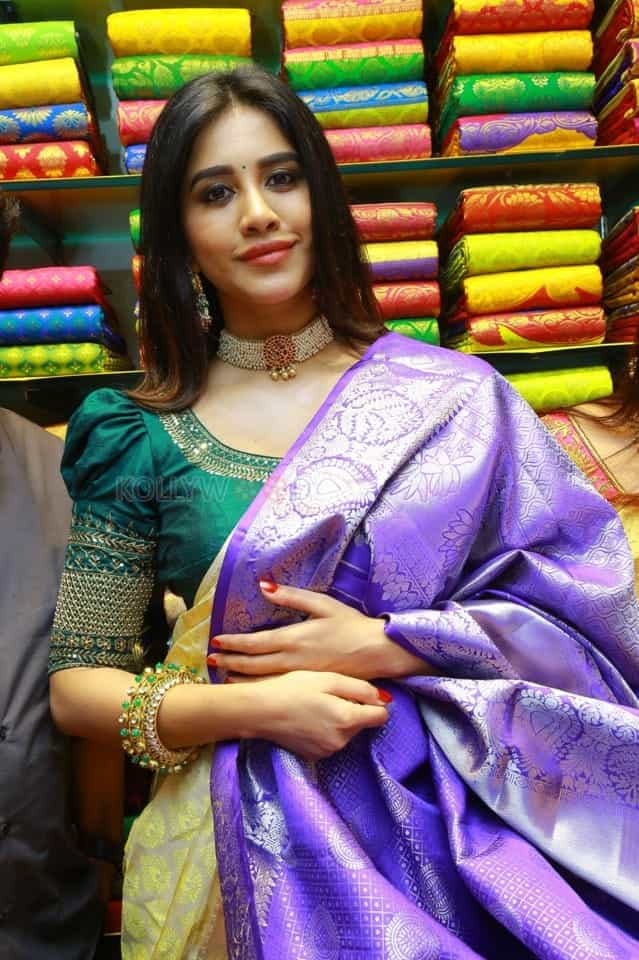Actress Nabha Natesh Launches Sri Kanchi Alankar Silks At Saroornagar Photos