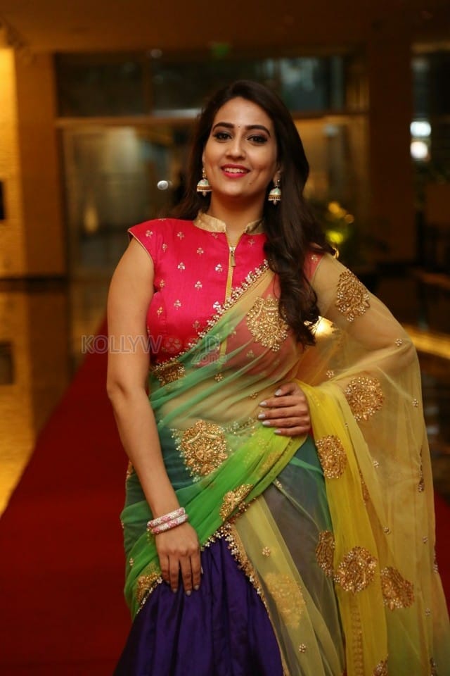 Anchor Manjusha At Ammammagarillu Pre Release Photos