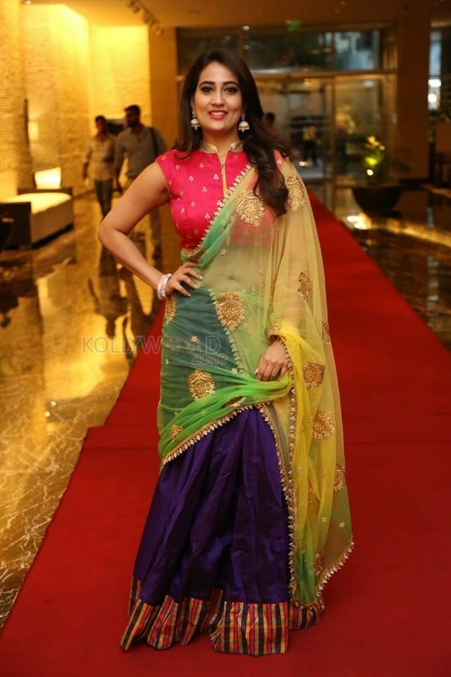 Anchor Manjusha At Ammammagarillu Pre Release Photos