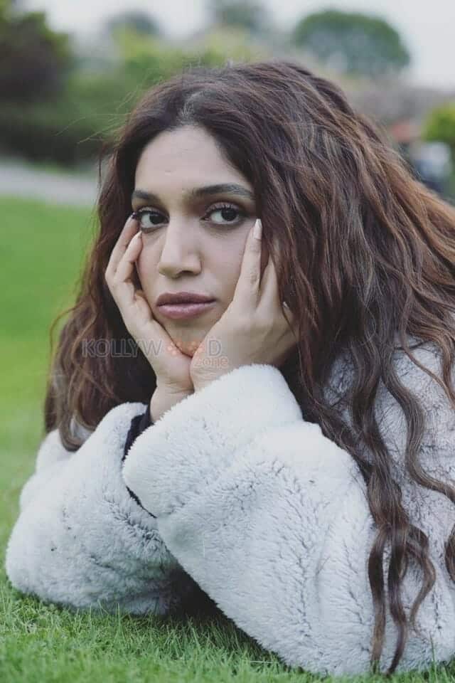 Bhumi Pednekar Lying on the Grass Photos 01