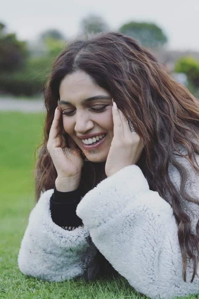 Bhumi Pednekar Lying on the Grass Photos 03