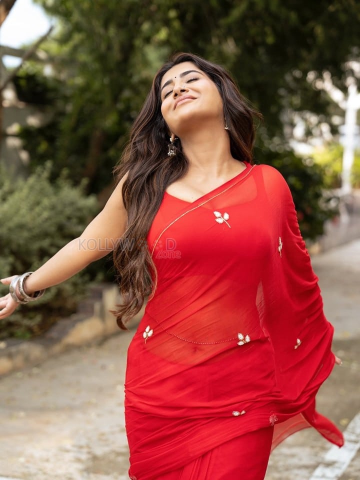 Gorgeous Rashi Singh in a Red Saree Photos 03