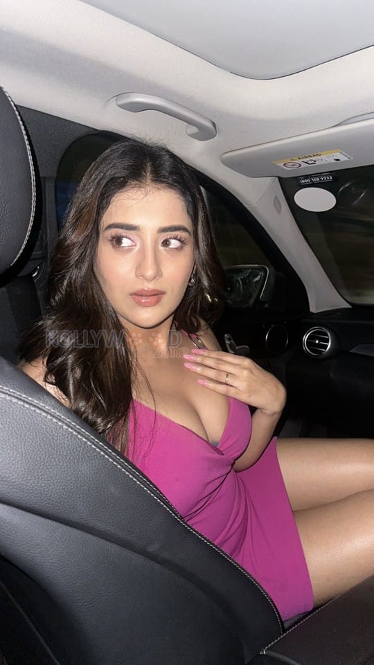 Mesmerizing Rashi Singh Cleavage in a Ravishing Pink Mini Dress Photos 02