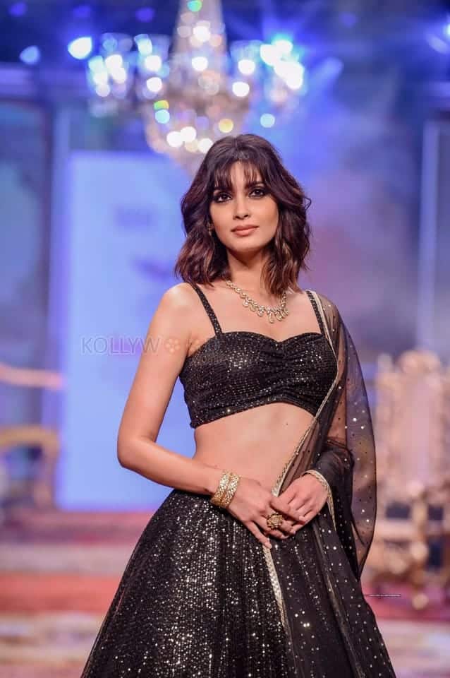 Model Diana Penty in a Black Lehenga Pictures 03