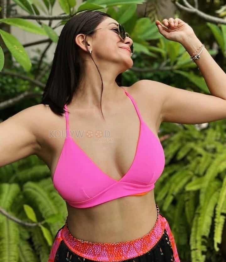 Mrunal Thakur Hot Pink Bra Photos 04