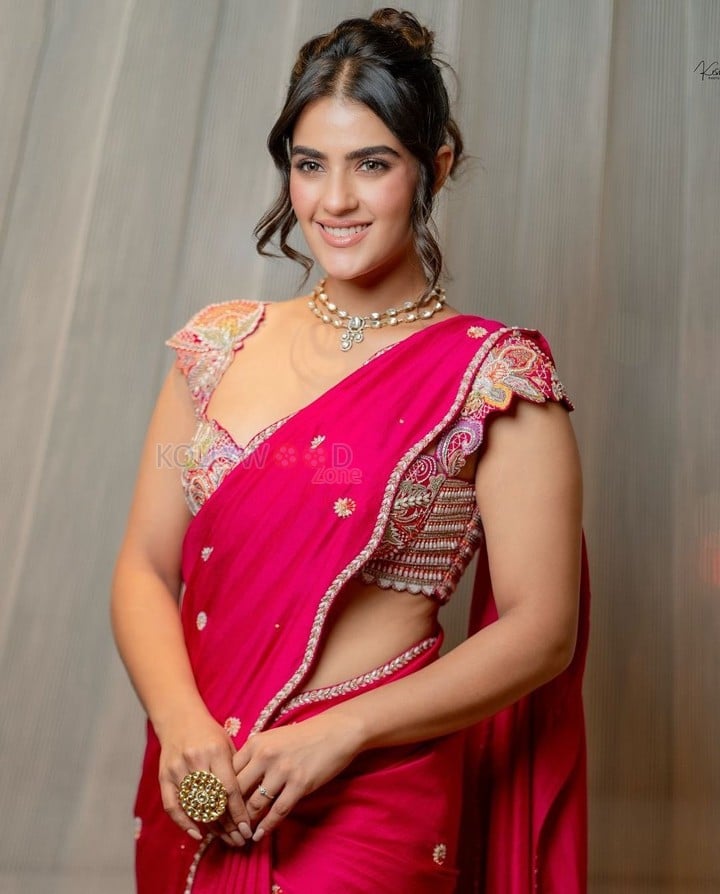 Ravishing Kavya Thapar in a Red Saree Photos 08