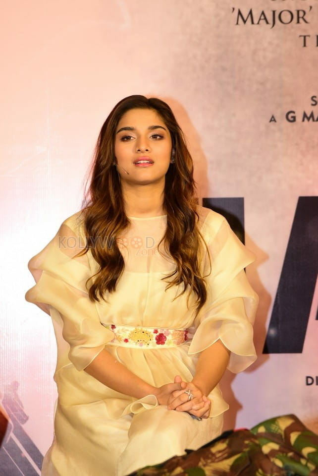 Saiee Manjrekar at Major Movie Teaser Launch Pictures