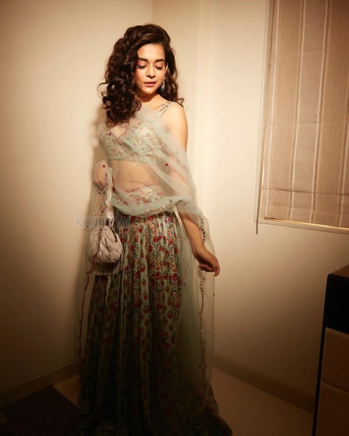 Stunning Mithila Palkar in a Sequined Embroidered Dori Work Lehenga Photos 04