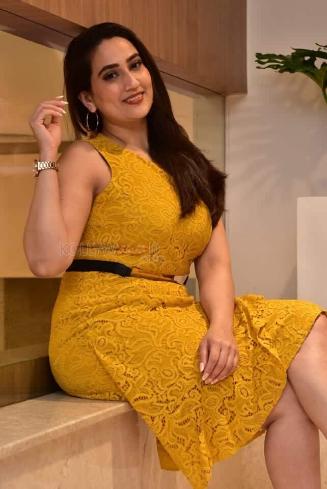 Telugu Anchor Manjusha at Mukhachitram Movie Pre Release Event Stills 18