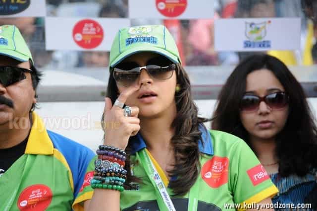 Actress Bhavana At Ccl Match Photos