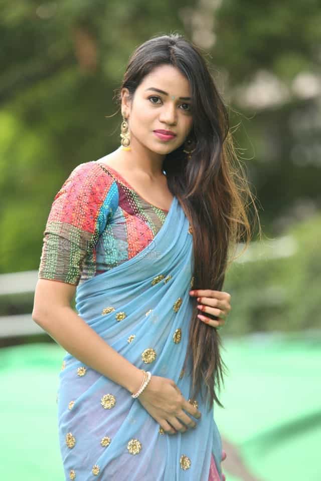 Actress Bhavya Sri At Indian Silk Expo Photos