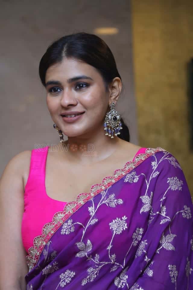 Actress Hebah Patel at Ala Ninnu Cheri Movie Pre Release Event Pictures 08