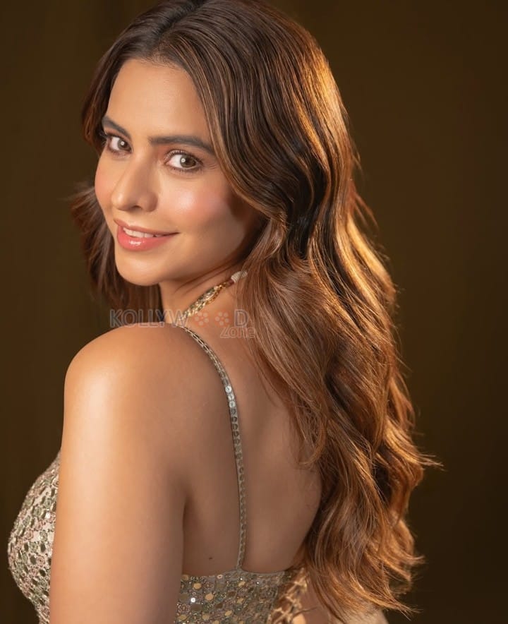 Gorgeous Aamna Sharif in a Brown Backless Dress Photos 01