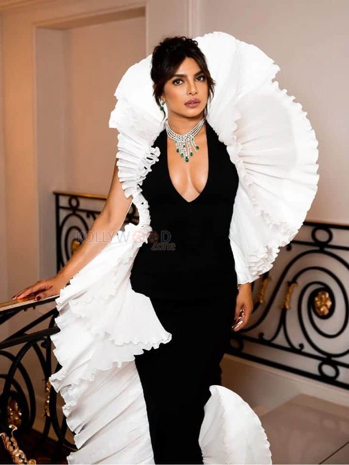 Priyanka Chopra in a Black Gown Pic 01