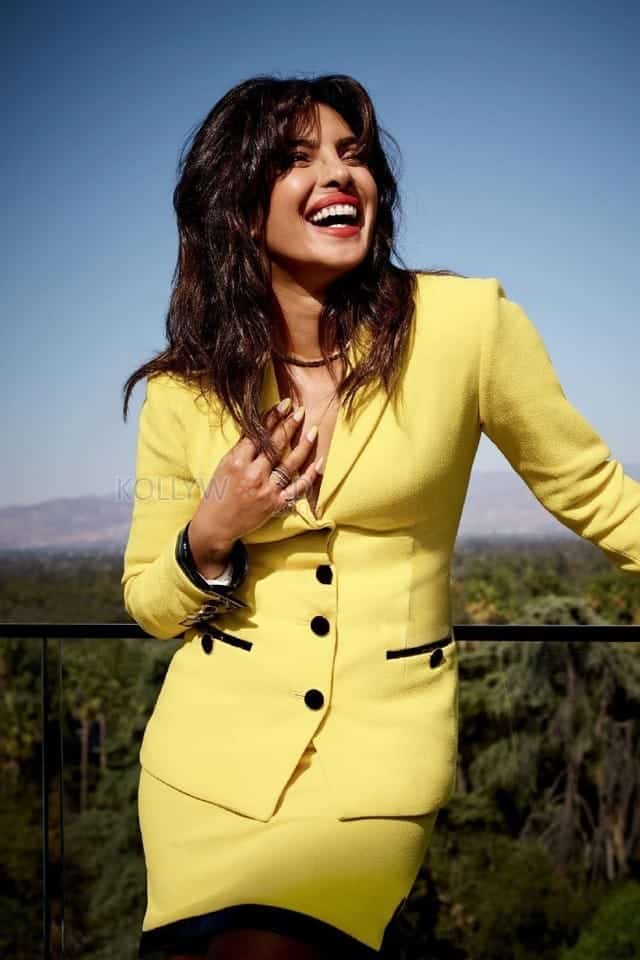 Priyanka Chopra in a Yellow Suit Pictures 02