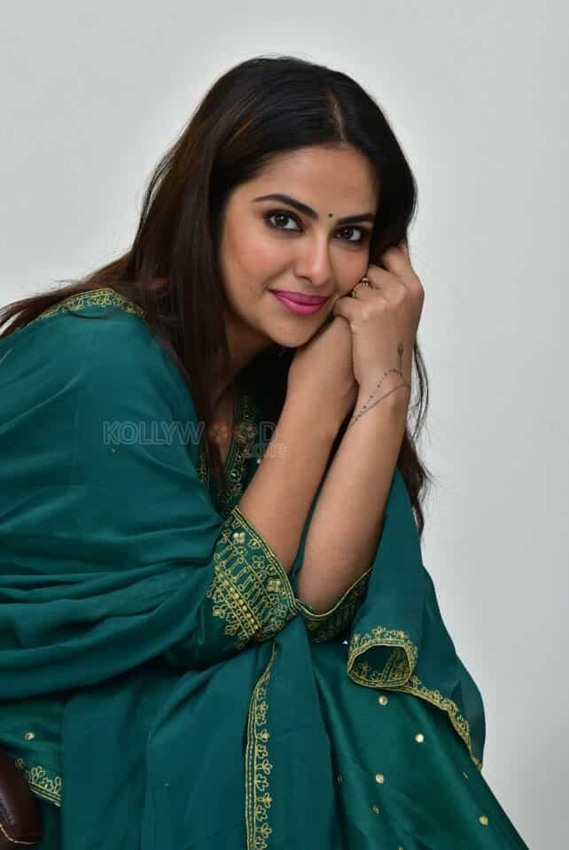 Tollywood Heroine Avika Gor at Popcorn Movie Interview Pictures 05