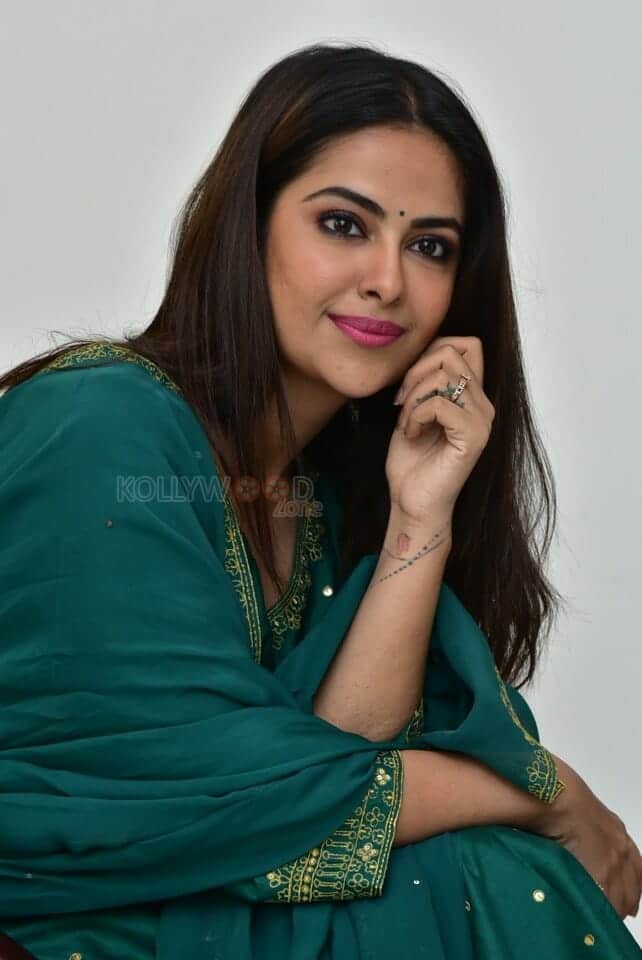 Tollywood Heroine Avika Gor at Popcorn Movie Interview Pictures 07