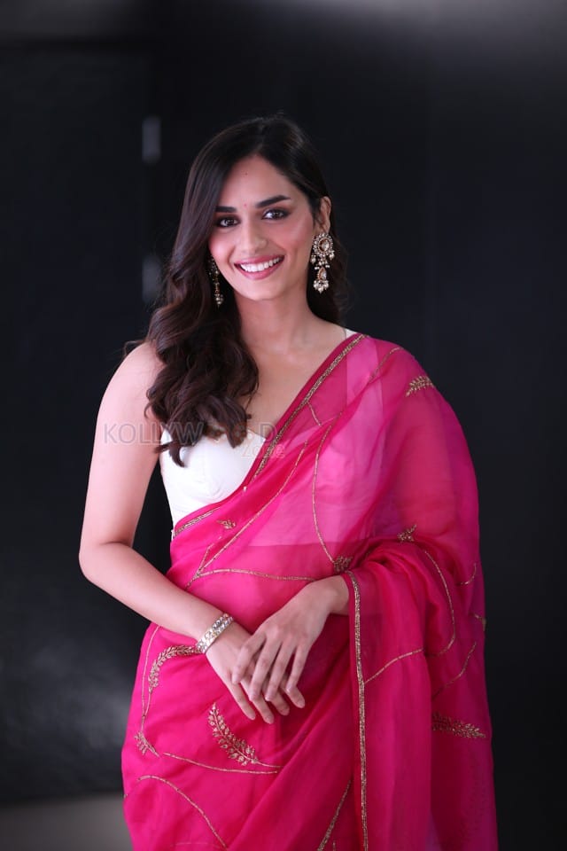 Actress Manushi Chhillar at Operation Valentine Trailer Launch Photos 47