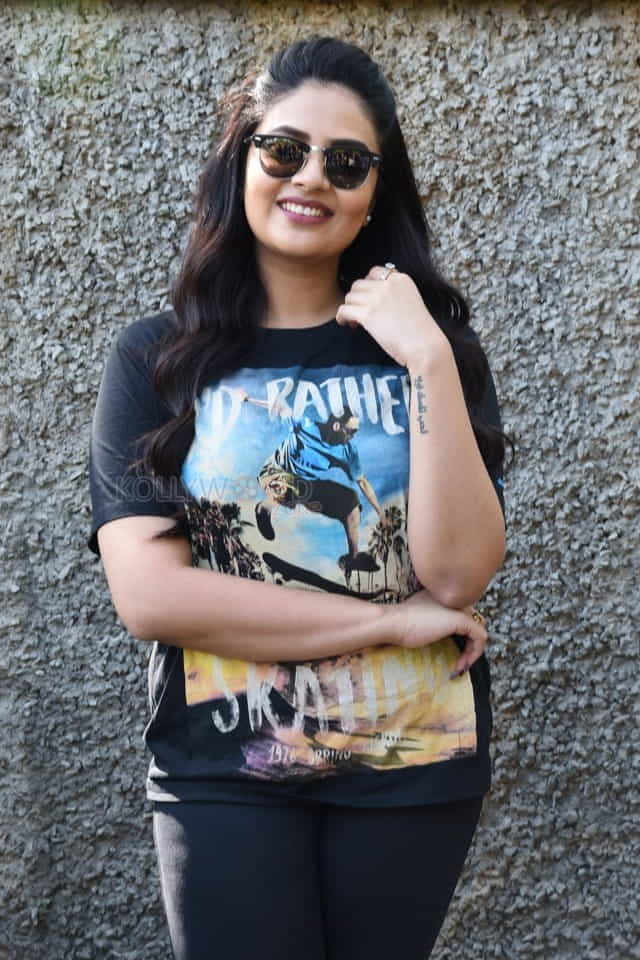 Actress Sreemukhi At Crazy Uncles Movie Press Meet Photos