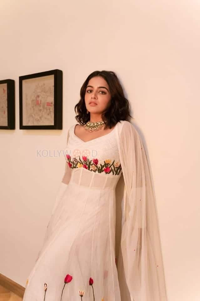 Punjabi Actress Wamiqa Gabbi in a White Anarkali Dress Pictures 04