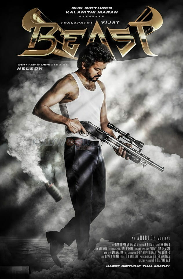 Thalapathy Vijays BEAST First Look Poster