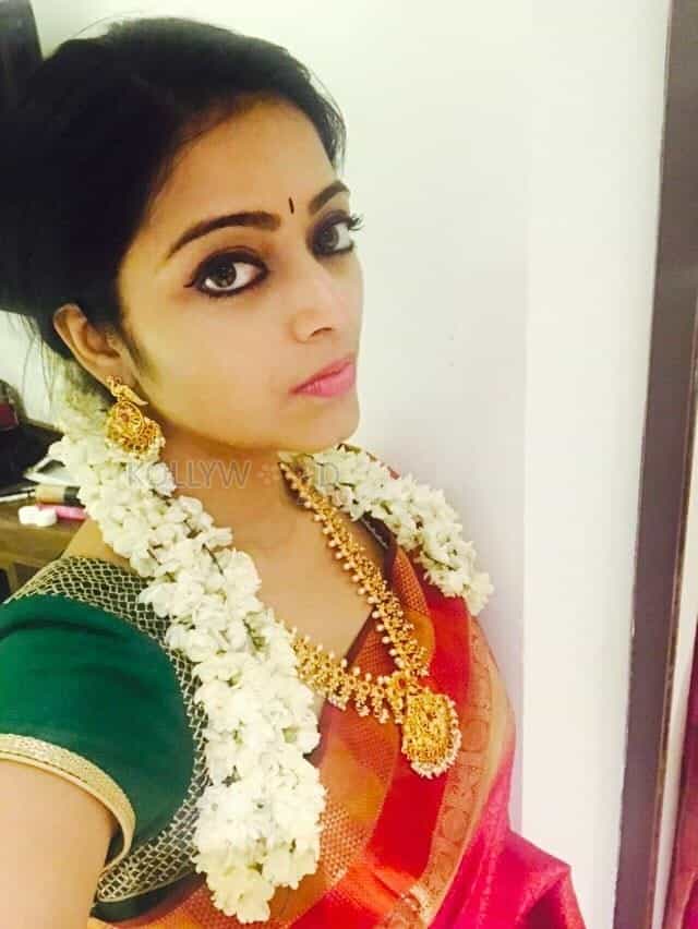 Actress Janani Iyer Wedding Saree Photos