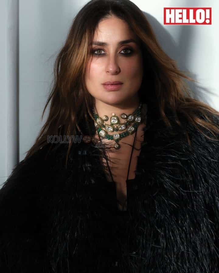 Actress Kareena Kapoor in a Black Outfit for Hello Magazine Photoshoot Stills 01