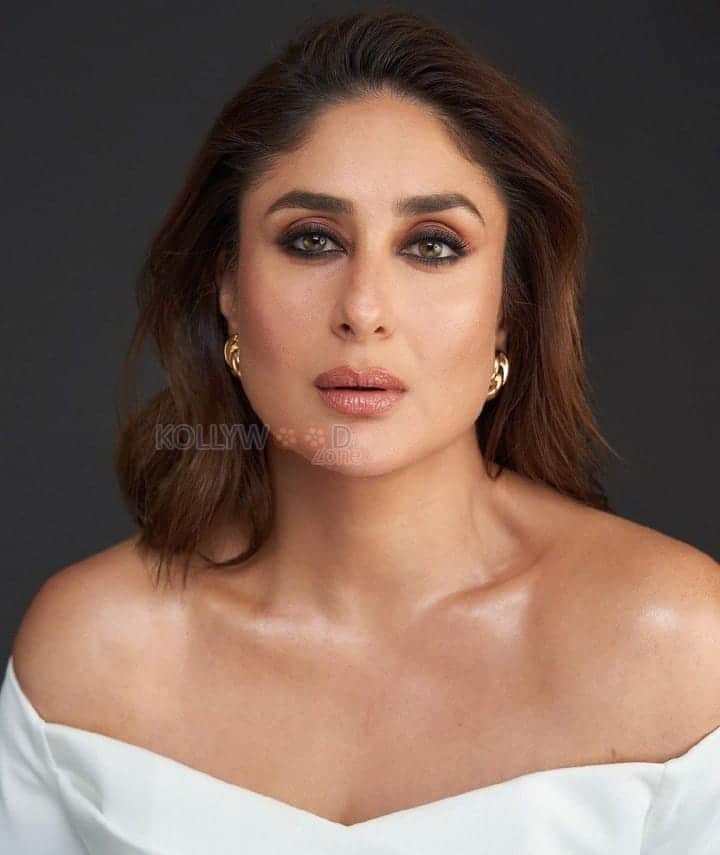 Actress Kareena Kapoor in a White Off Shoulder Top Pictures 01
