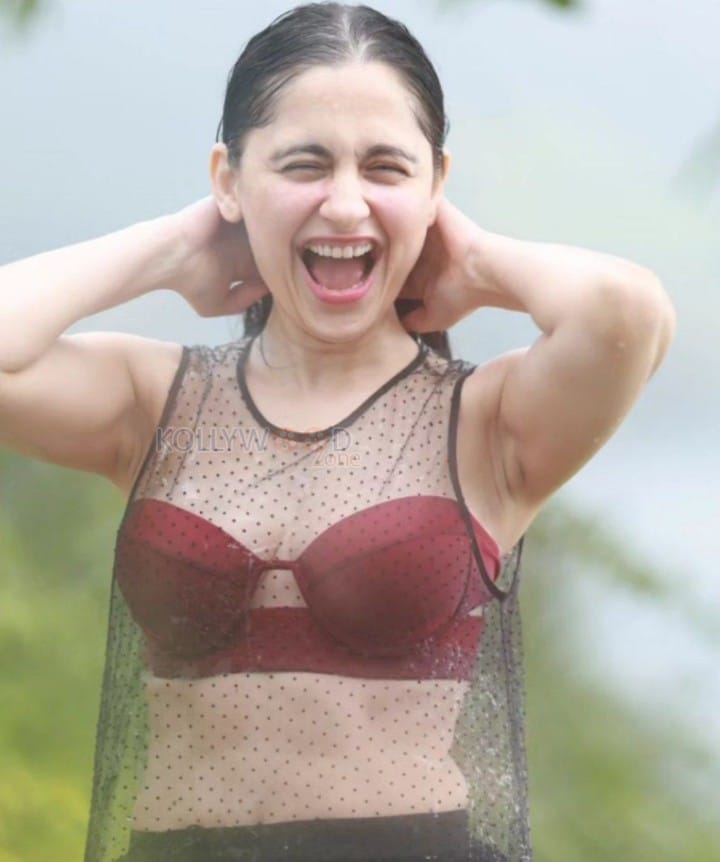 Hot Sanjeeda Sheikh in a Transparent Top with Maroon Bra Photos 03